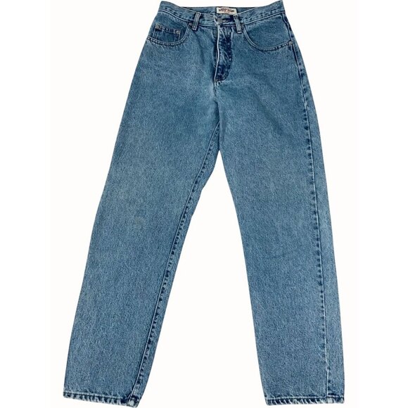 Vintage Guess Ladies Blue Denim High Waisted Jeans Size 26 Classic Fit Logo - Picture 1 of 10